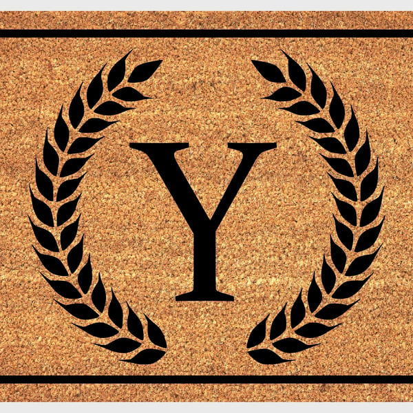 Y Letter Door Mat - Monogram Letter Y Welcome Mat - 3 Sizes