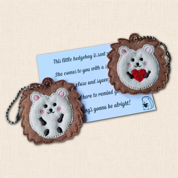 Hedgehog Pocket Hug - Embroidered Hedgehugs Pocket Pal