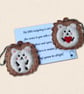 Hedgehog Pocket Hug - Embroidered Hedgehugs Pocket Pal