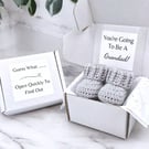 Grandad to be Pregnancy Announcement Gift - Baby Booties Reveal