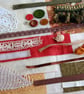 Vintage Welsh High Tea Slow Stitching Kit -  themed fabric remnants & trims - Image 3