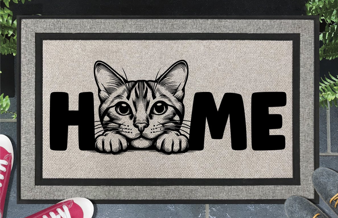 Bengal Cat Home Door Mat No.2 - All Weather Doormat - 45x70cm 