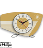 Mid Century Modern Royalexe™ Laminate Clock By Royale Radio Grill in Burnt Gold - Image 3