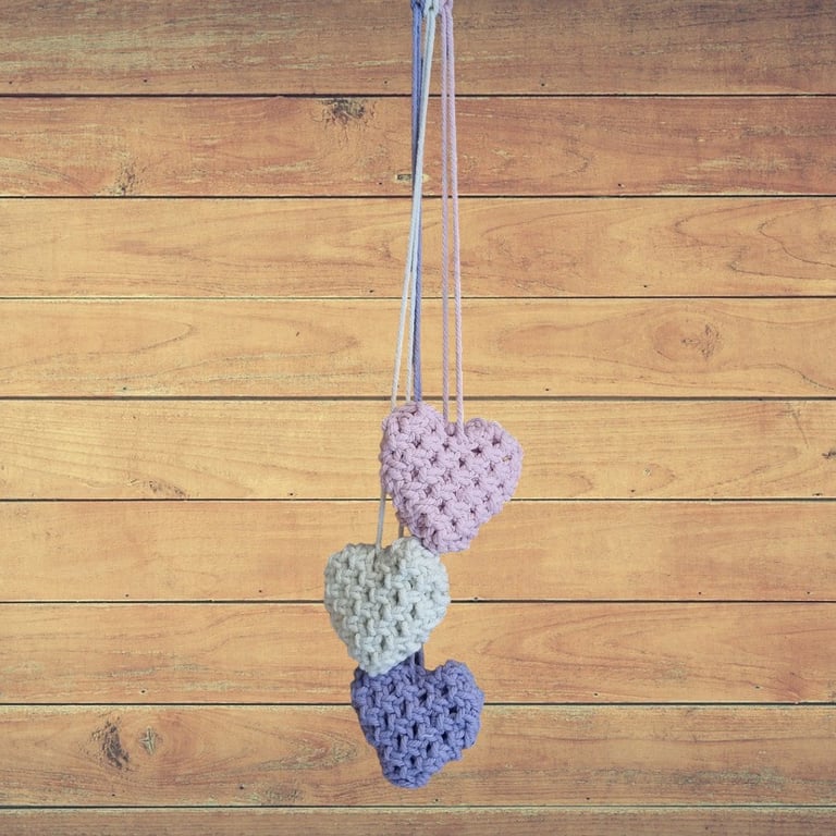 Macrame Hanging Hearts