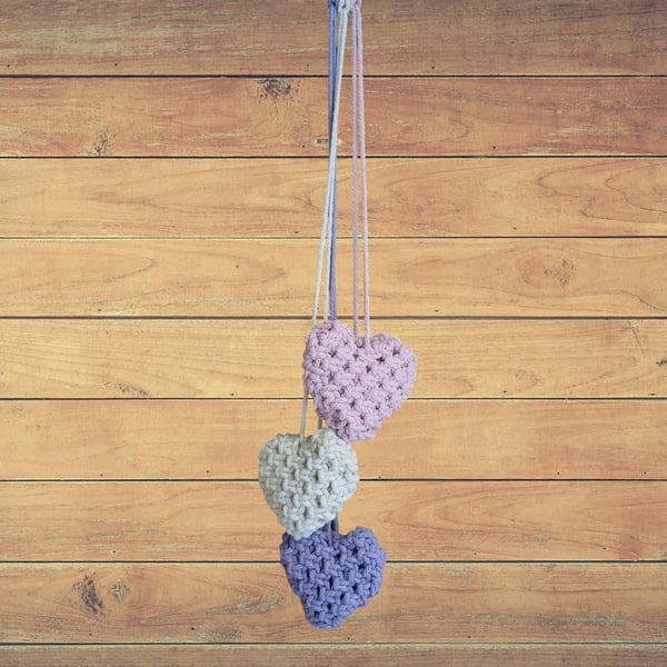Macrame Hanging Hearts