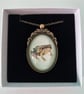 Frog Pendant Necklace - Bronze Leaf Style 