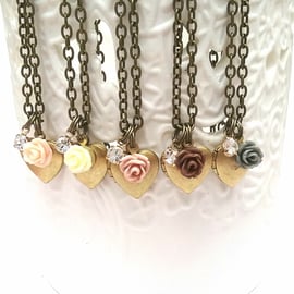 Dainty Heart Locket Necklace 