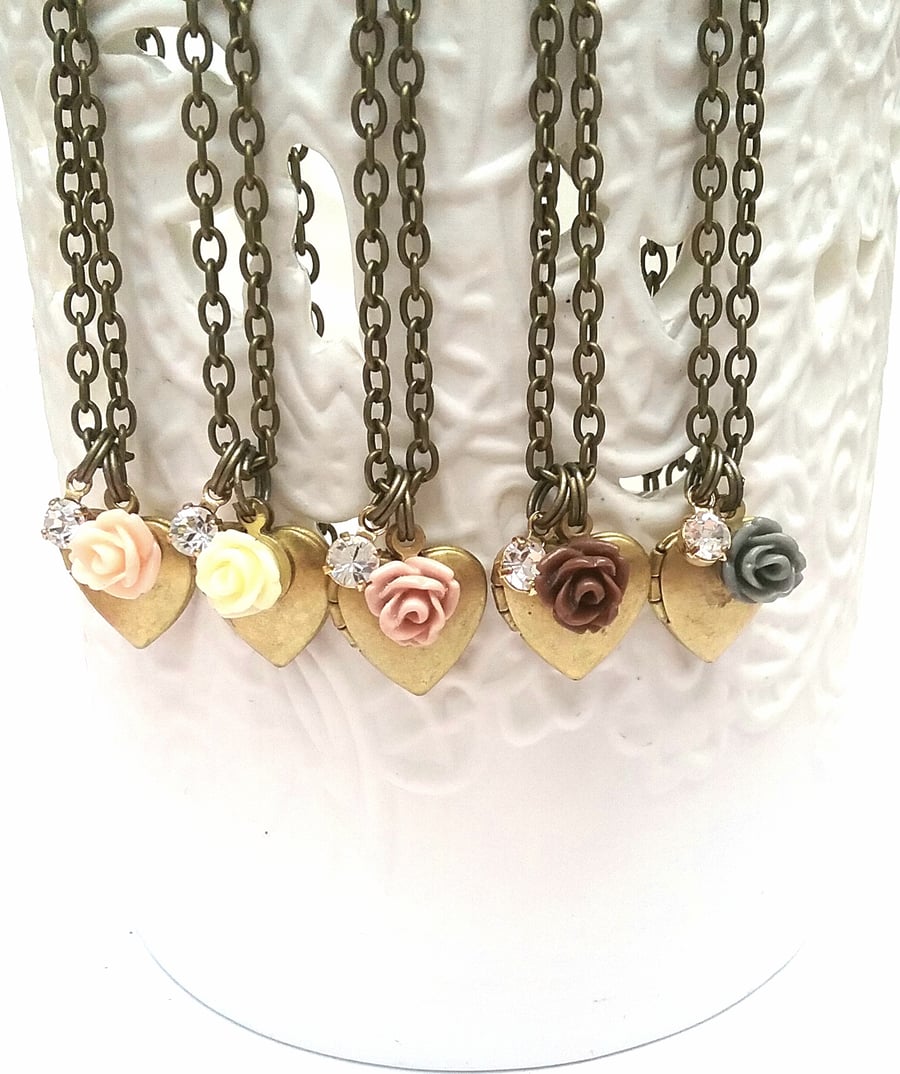 Dainty Heart Locket Necklace 