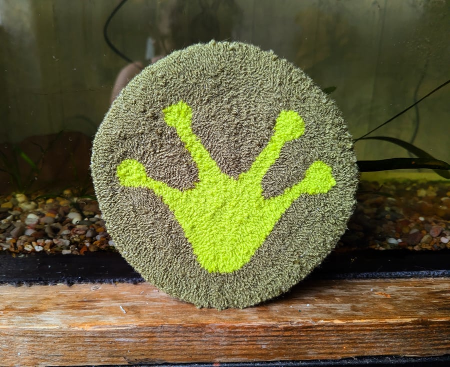 Frog Foot Print 'Mug Rug'