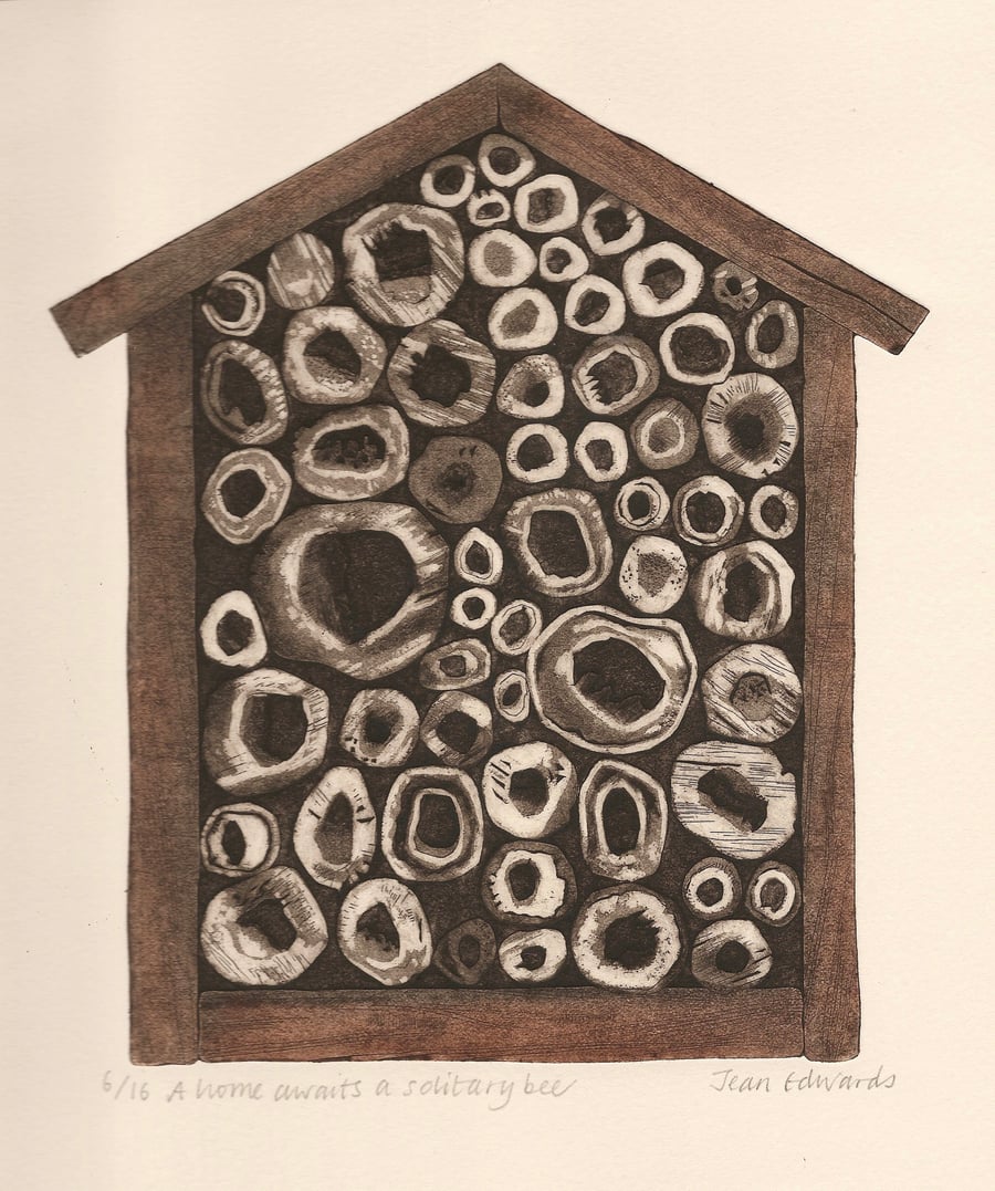 A home awaits a solitary bee 