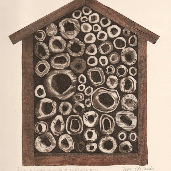 A home awaits a solitary bee 