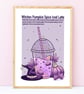 Spooky Pumpkin Spice Latte Art Print, Witch Decor, Halloween Kitchen Decor. - Image 5