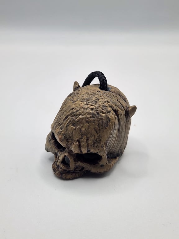 3D Printed Hand-Painted Skull Rear View Mirror Charm Car Interior Decoration