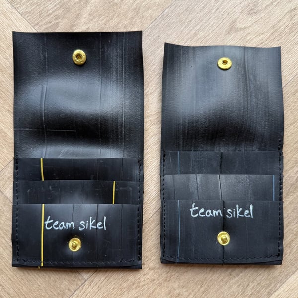 Bicycle Inner Tube Wallet - Coloured Stripes - Holds Notes and Multiple Cards