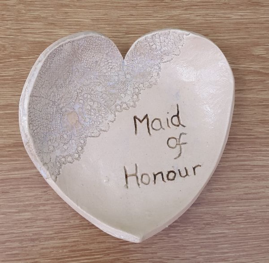 Maid of Honour Ceramic Heart Dish