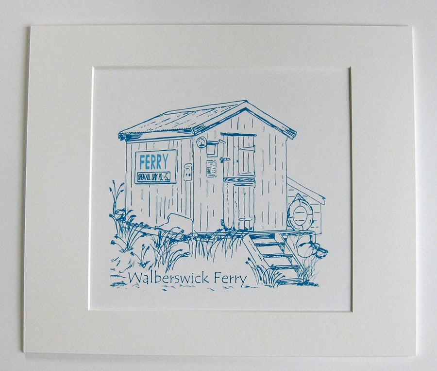 Walberswick Ferry Hut Screen Print