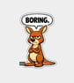 Funny Snarky Vinyl Sticker For Adults - Grumpy Kangaroo