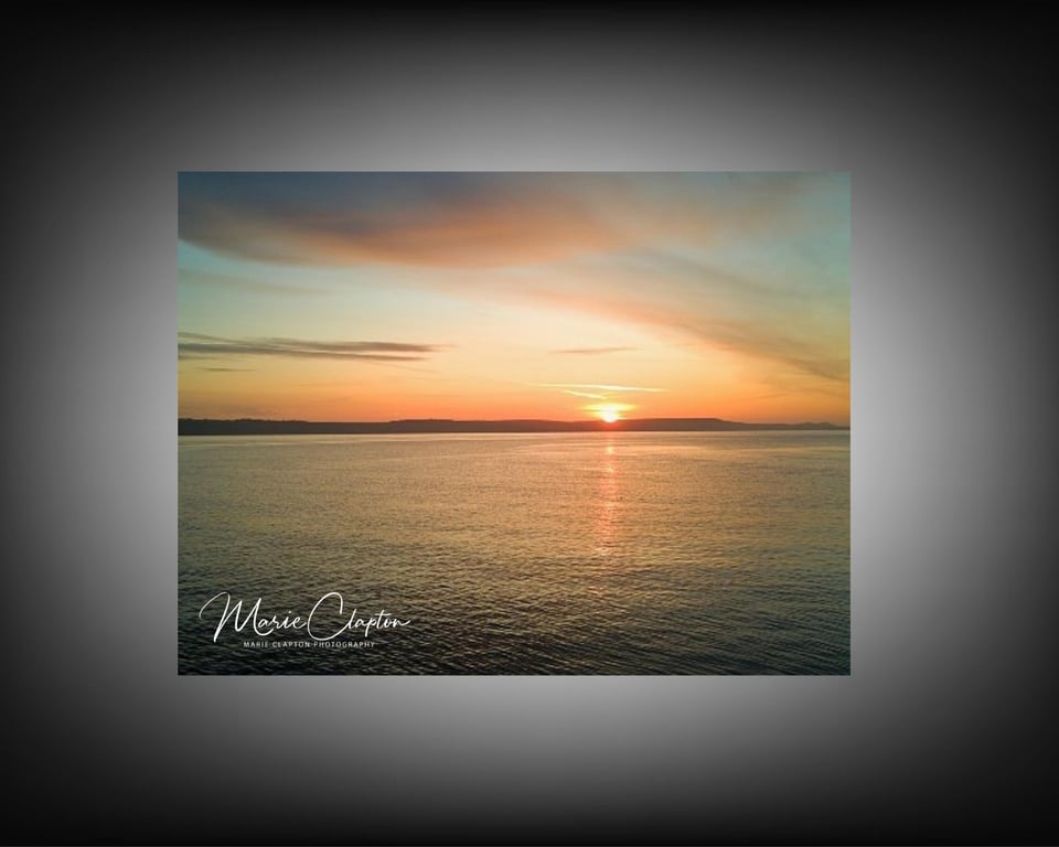 12x8 Inch Photo Print of Sunrise Weymouth  Dorset