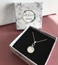Sterling Silver Etched Round Pendant on 40cm Rope Chain - Image 8
