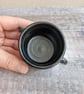 Small ceramic cauldron tealight, satin black glaze - Image 4