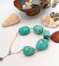 Bracelet with Turquoise Nugget Beads and Chain, Summer Bracelet, Gift for Her - Image 7