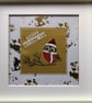 Handmade Framed Robin Art: Christmas Remembrance Keepsake Gift. - Image 7
