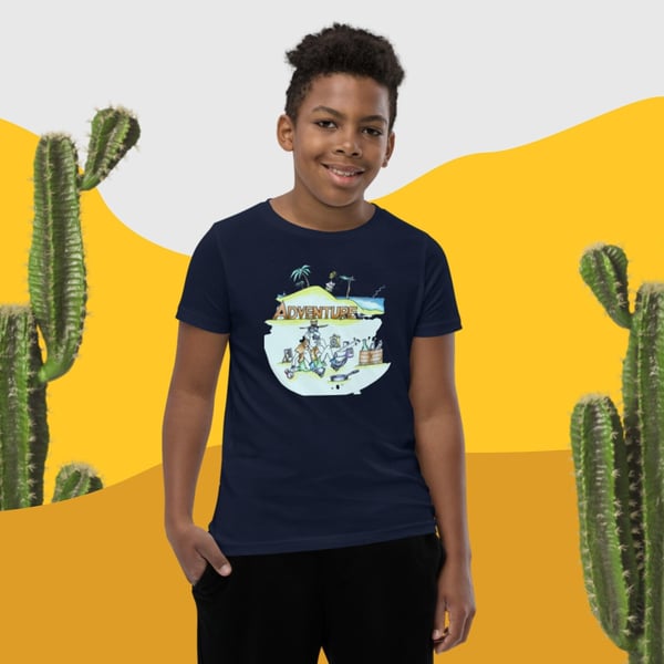Adventure Desert Island Youth Short Sleeve T-Shirt by Bikabunny