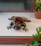 Handmade Resin Frog with Real Dried Flowers – Botanical Frog Sculpture – Unique  - Image 9