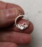 Recycled Sterling Silver Wire Earrings - Circle Cluster Drop Earrings - Image 5