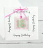 18th Birthday Card; Fused Glass 18 Birthday Keepsake