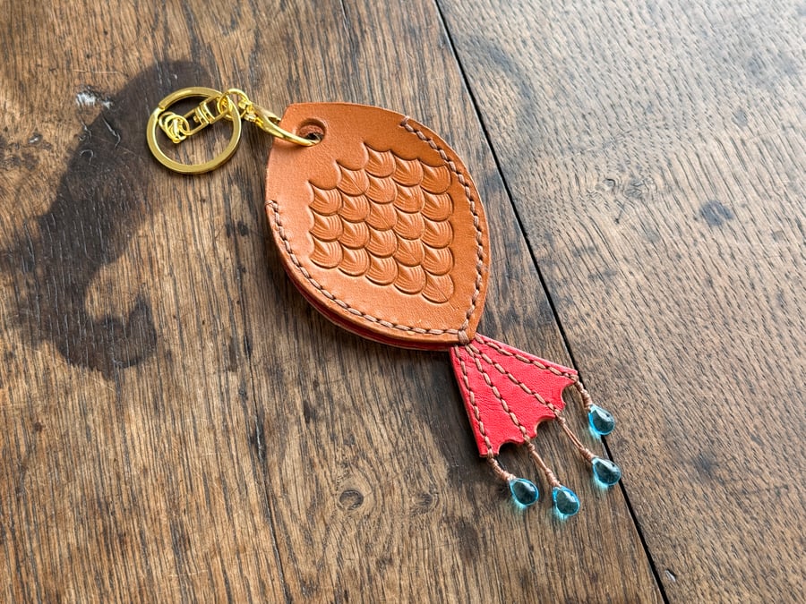 Fish Pouch Keyring Bag Charm