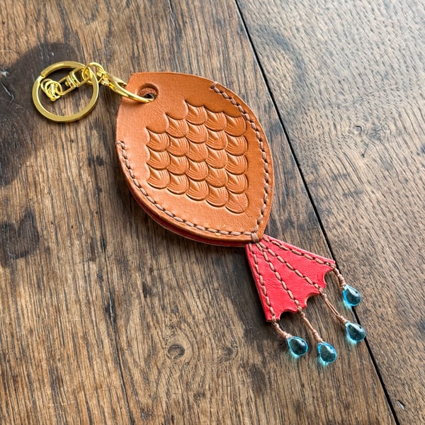 Fish Pouch Keyring Bag Charm