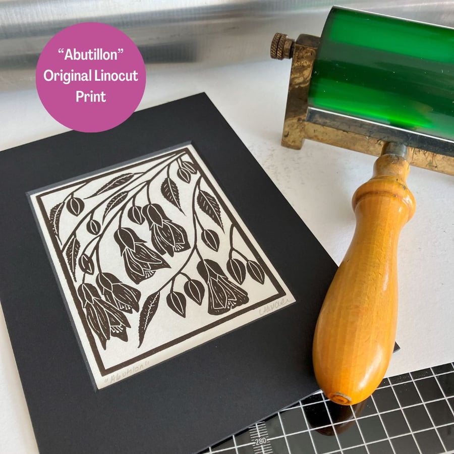 Linoprint - "Abutillon"