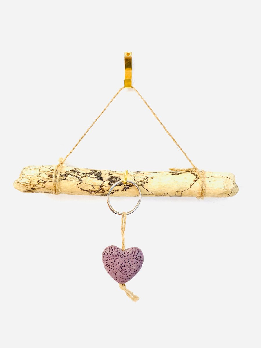 Purple heart keyring