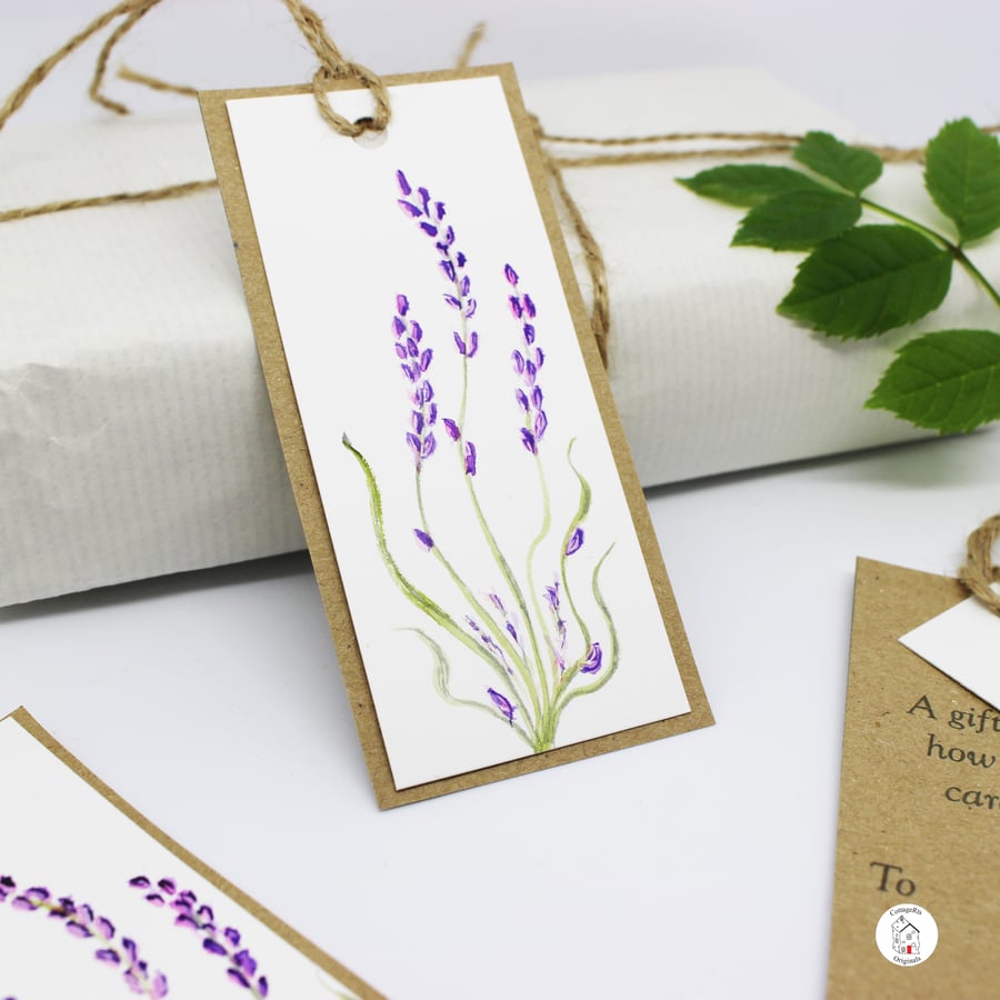 Hand Painted Original Lavender Gift Tags - Individually Hand Painted 