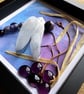 Purple Profile Beaded Dragonfly Box Frame - Image 2