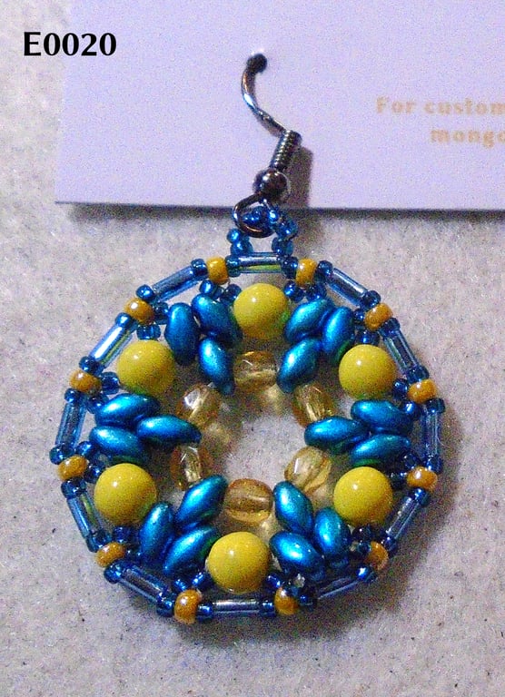 1920s-style bead earrings (customisable)