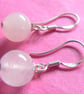 Rose Quartz Drop Earrings - Image 1