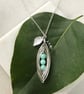Handmade pea pod necklace 