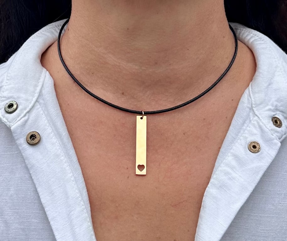 Women's leather necklace Boho dainty necklace 
