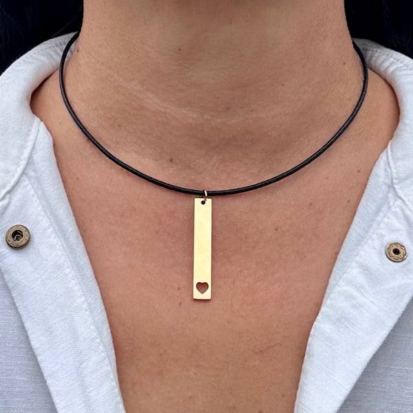 Women's leather necklace Boho dainty necklace 