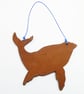 Pottery blue whale hanging decoration - Image 3