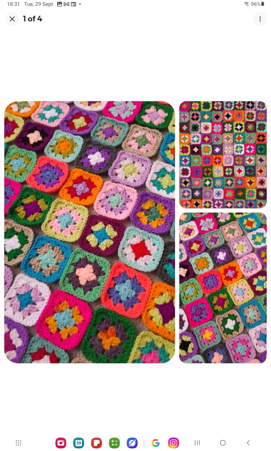 80 Crochet Granny Squares 