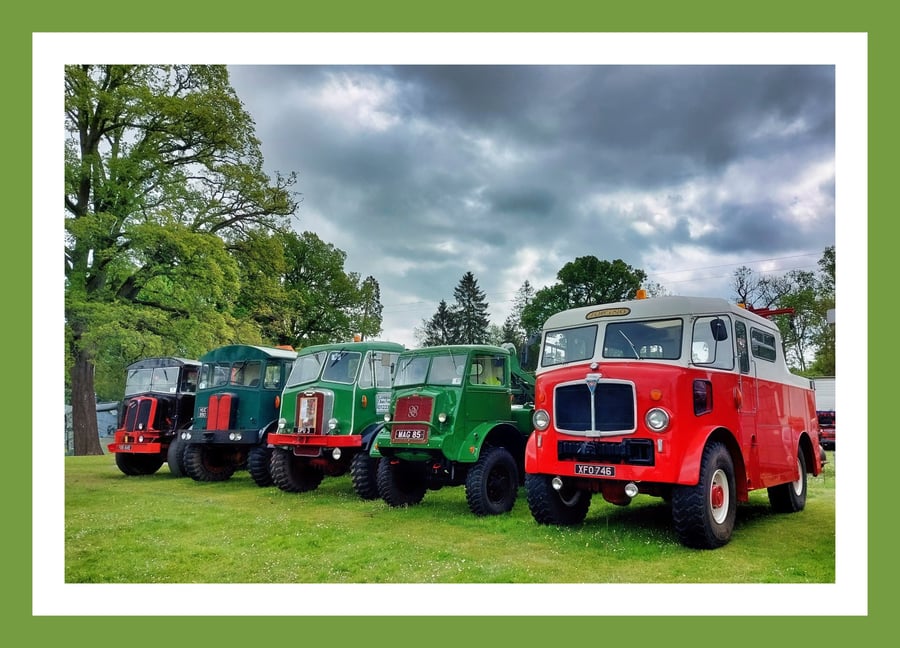 Vintage Trucks Greeting Card A5
