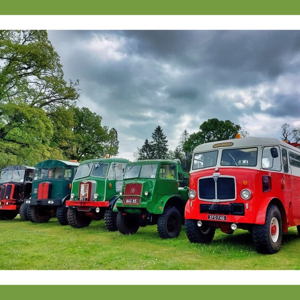 Vintage Trucks Greeting Card A5