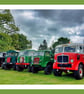 Vintage Trucks Greeting Card A5