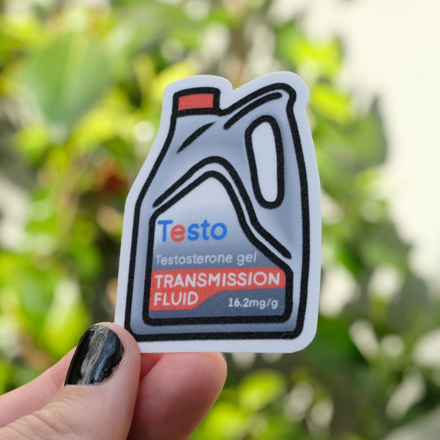 Transmission Fluid - Testogel HRT Sticker
