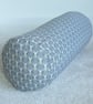 Art Deco Bolster Cushion COVER 16" Cylinder Grey Ochre 1920s Style