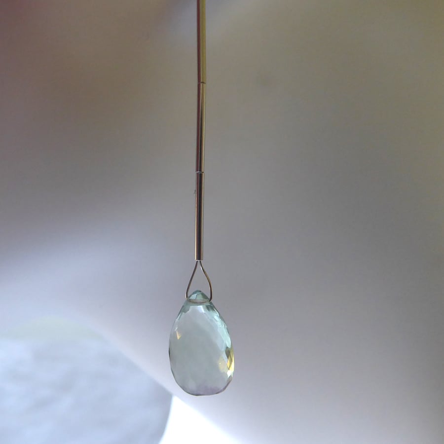 April Showers Earrings A with Fluorite and Sterling Silver 
