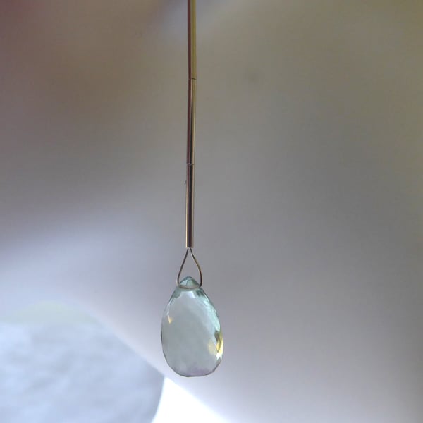 April Showers Earrings A with Fluorite and Sterling Silver 